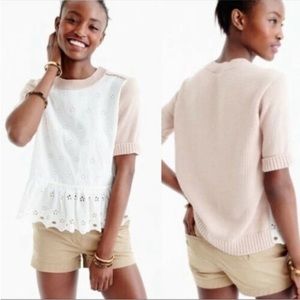 J. Crew Eyelet Sweater Top